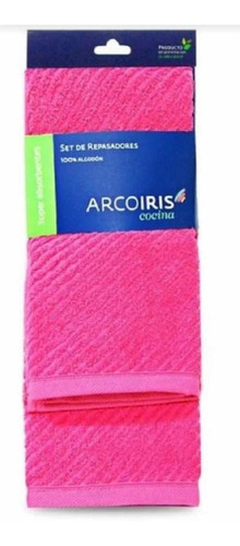 Imagen 8 de 9 de Repasador Arco Iris Set X6 Unid Toalla 100% Alodon Premium