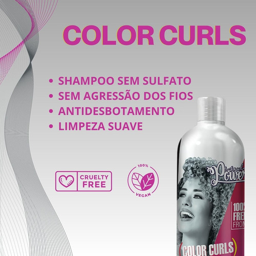 Soul Power Shampoo Color Curls Magic Wash Sem Sulfato 315ml