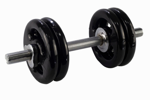 Imagem 4 de 8 de Kit Halteres Regulavel Rosca + 40kg Anilhas Emborrachadas