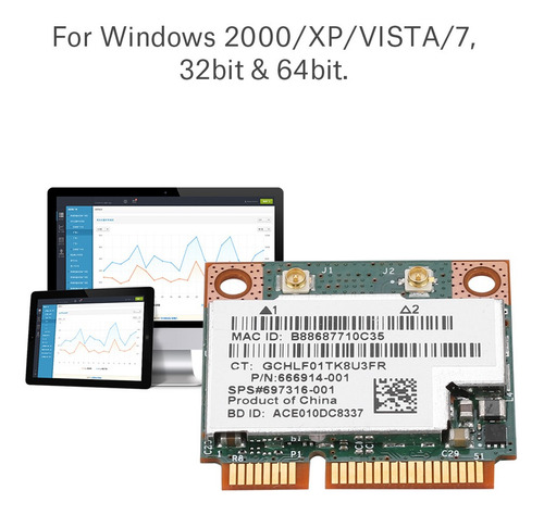 Tarjeta De Red Bluetooth Para Hp Para Broadcom Bcm943228hmb