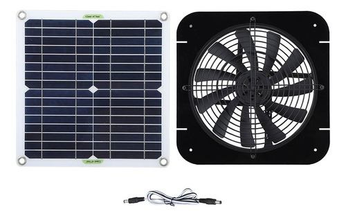 Ventilador Con Panel Solar De 100 W, Ventilador De Escape, I
