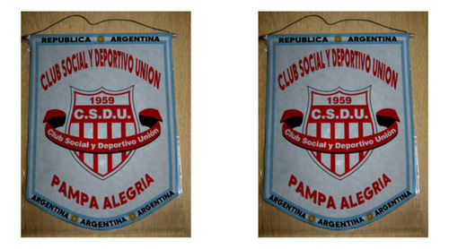 Banderin Mediano 27cm Club Union Pampa Alegria
