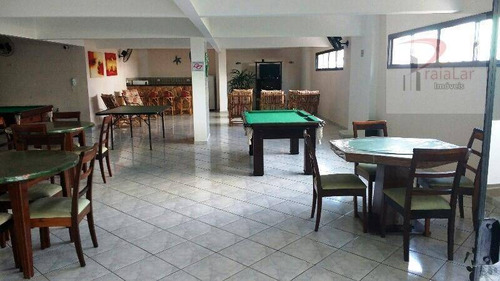Apartamento Com 3 Dormitórios 1 Suíte, Terraço Com Churrasqueira, Prédio Frente Mar, Aceita Financiamento, À Venda, 110 M² - Aviação - Praia Grande/sp - Ap2521
