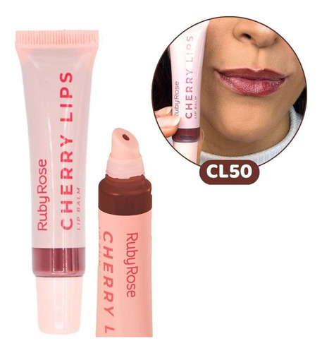 Gloss Lip Balm Cherry Lips Ruby Rose - Linha Rosa Cl50