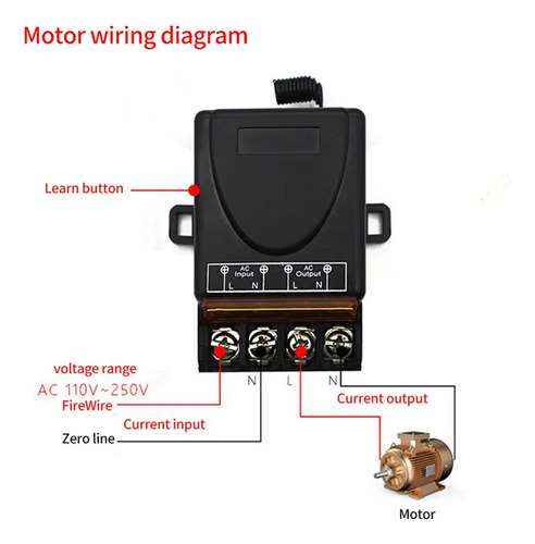 Interruptor De Control Remoto Inalámbrico 3x Ac220v 30a 1ch