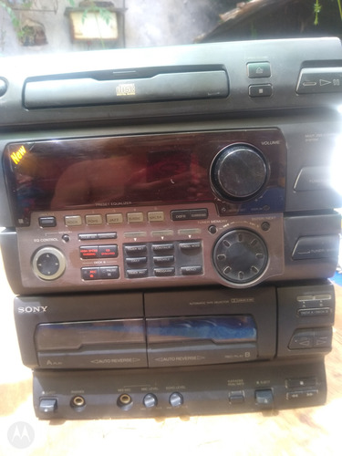 Equipo Sony Funciona .concas Y Cd No Funcionan C.i Nuevo.sin Negro 120 W (Usado)