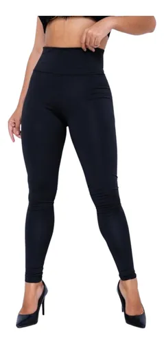 CALÇA LEGGING FEMININA FLANELADA FORRADA COM BOLSO