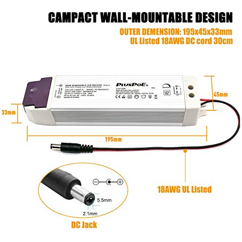 Controlador Led Regulable De 12 V Y 50 W, Transformador Led