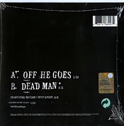 Pearl Jam Off He Goes Vinyl Single