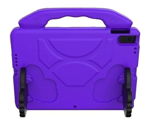 Funda Morada Ok De Uso Rudo Goma Para iPad 7 Y 8 10.2 Niños