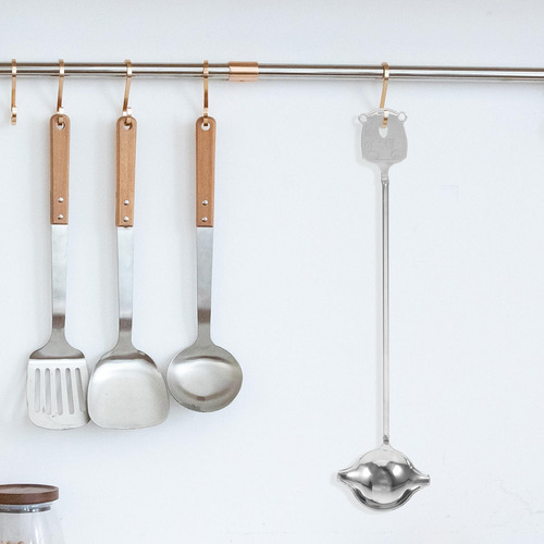 Cucharón De Metal Con Caño Para Verter Salsa, De Acero Inoxi