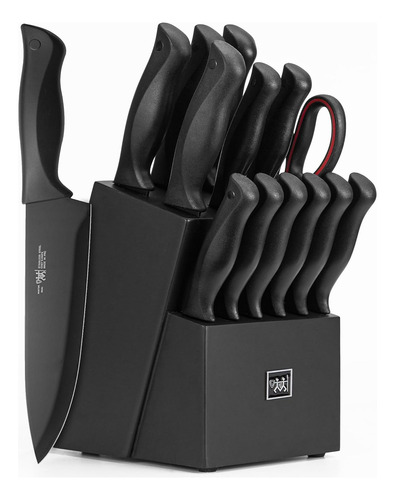 Juego De Cuchillos De Cocina Con Soporte Hunter.dual Negro