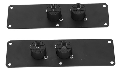 Metal Speaker Jack Plate Dual 2 Cannon Connectors For