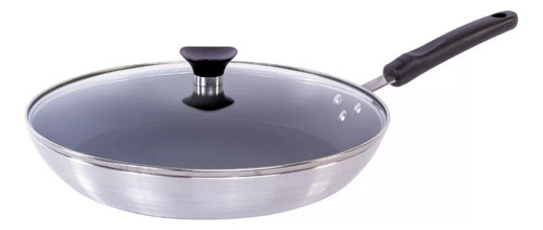 Tramontina Frigideira Profissional Antiaderente 30cm C Tampa Cor Prateado