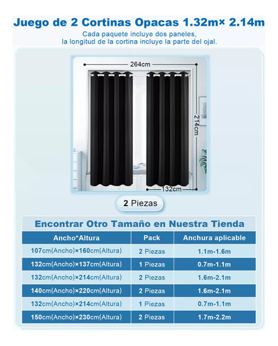 Y Cortinas Blackout 275cm Ancho X 215cm De Largo En 2