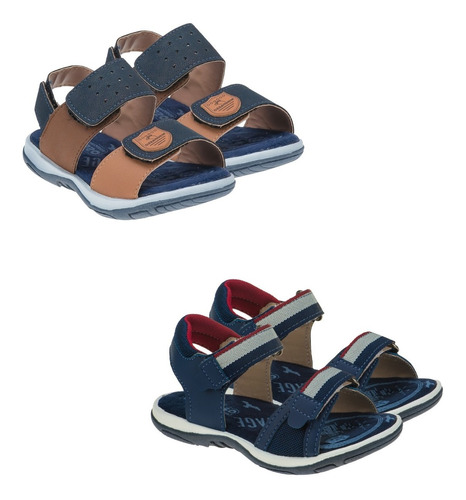 2 Pares Sandália Infantil Masculino Chinelo Menino Papete