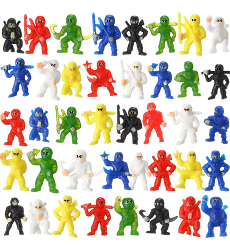 Figuras De Ninjas Pequeños De Juguete De Plastico 100 Pieza