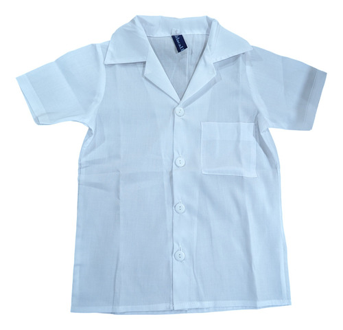 Camisa Escolar Blanca Manga Corta Con Bolsa Uniforme