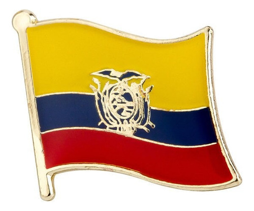 Pin Metalico Broche Bandera Ecuador Pasaporte Viaje Pais