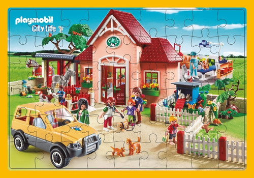 Puzzle Rompecabezas Playmobil City Life X54 Piezas