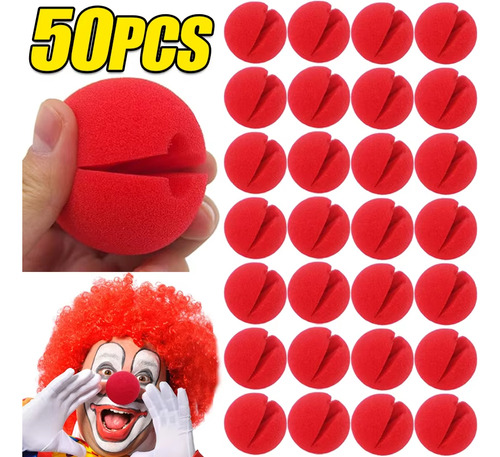 Pack 50 Narices De Payaso - Ideal Para Eventos Y Cotillón