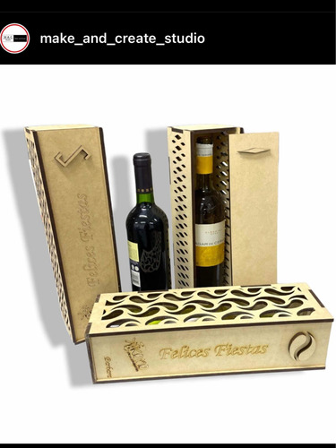 Caja Para Vino Personalizado Mdf Con Puerta Personalizada