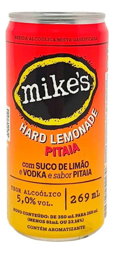 Bebida Mista Hard Lemonade Pitaya Mike's 269ml