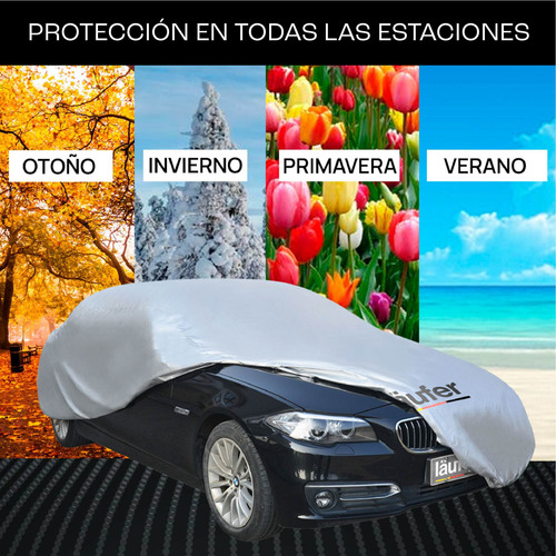 Imagen 5 de 10 de Funda Cubre Auto Laufer Nylon Doble Costura Impermeable