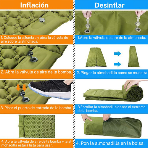 - Colchão De Acampamento Portátil Inflável Que Dorme