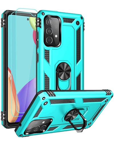 Funda Celeste Para Galaxy A52 Con 2 Protectores De Pantalla