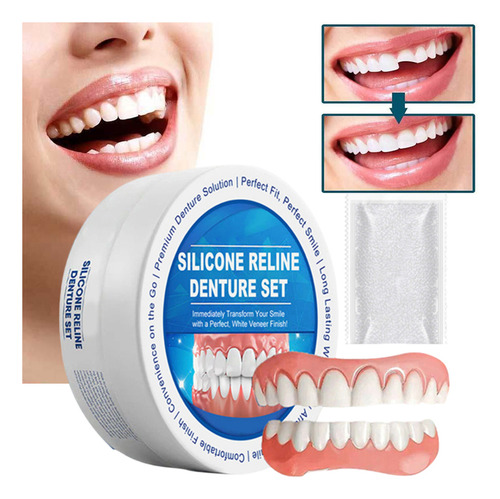 Set De Dentaduras Postizas De Silicona Suave Unisex, Cómodas