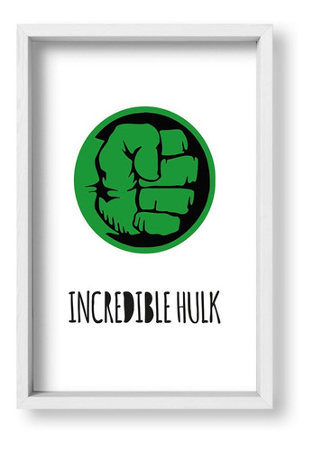 Cuadros Decorativos 20x30 Box Blanco Incredible Hulk