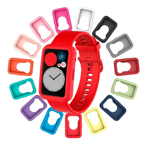 Case De Silicon Tpu Compatible Con Huawei Watch Fit Colores