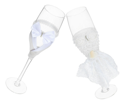 Set De Copas Para Boda, Flautas Y Copa Para Novios
