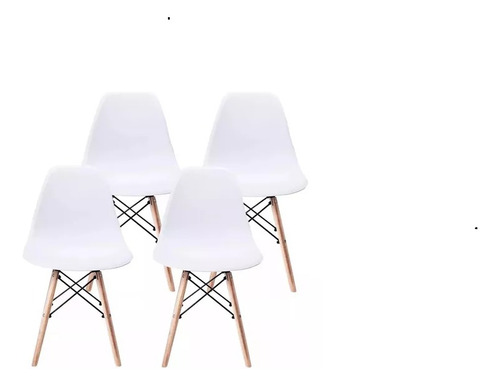 Silla Moderna Eames Minimalista Set 4pz Modernas