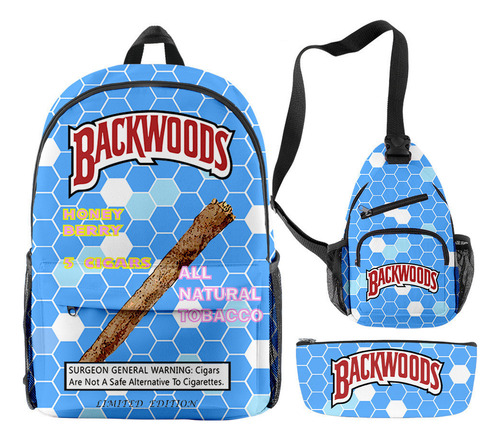 Set De 3 Bolsas Para Tabaco Y Puros Backwoods