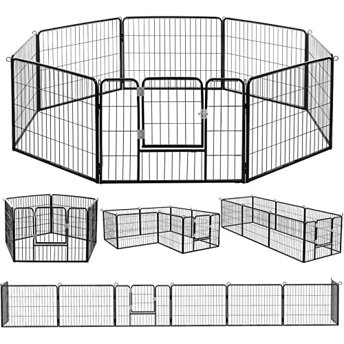 Valla Perros, 8/16 Paneles De 24/32/40 Pulgadas De Alto...