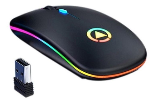 Imagen 2 de 2 de Mouse de juego inalámbrico recargable Yindiao A2 negro