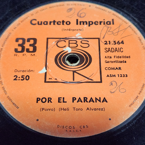 Simple Cuarteto Imperial Cbs C3