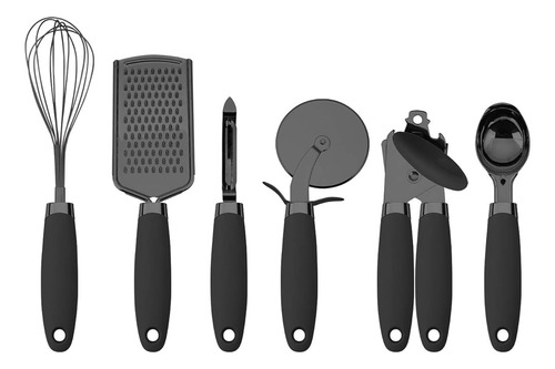 Set De Utensilios De Cocina Acero Inoxidable 6 Pzas Gun Meta