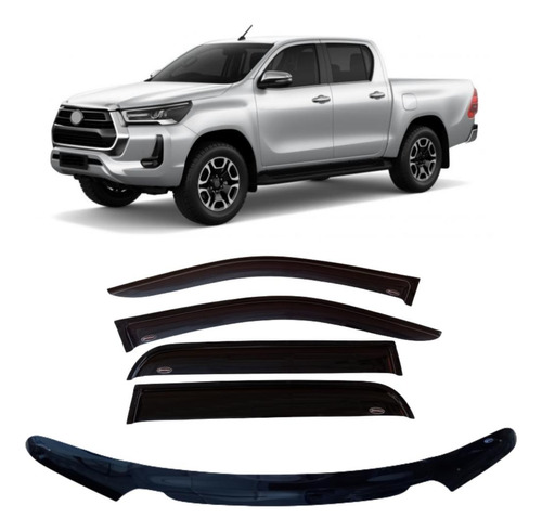 Deflector De Capot + Ventanas X4 Hilux 2021 Sr - Srv - Srx