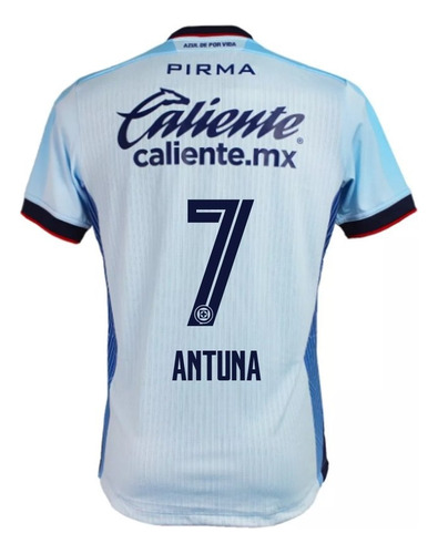 Jersey Playera Cruz Azul Local Visita Tercera Fan Antuna 7