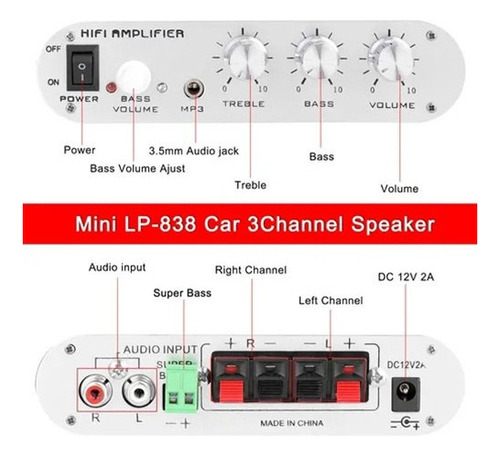 Para Mini Amplificador De Audio Estéreo Lvpin 40w