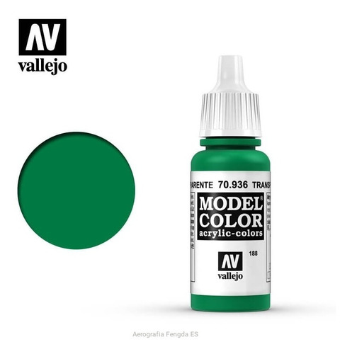 Vallejo Model Color Verde Transparente 70936 Mate Al Agua