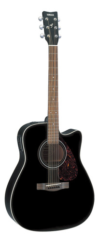 Guitarra Electroacústica Yamaha FX370C para diestros black palo de rosa brillante