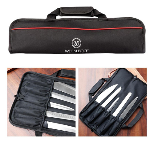 Bolsa Enrollable Para Cuchillos De Chef Estuche Para Rojo