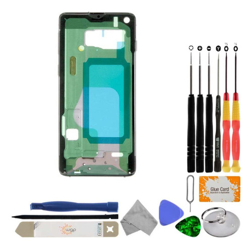 Carcasa Marco Medio Para Samsung Galaxy S10 Plateado Kit