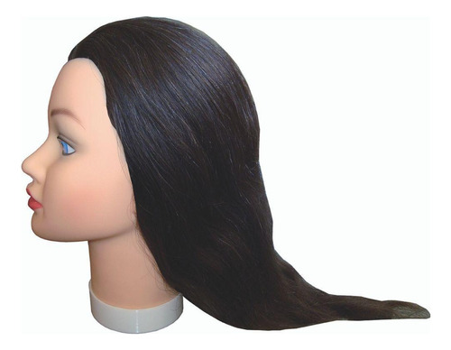 Manequim Boneca 45cm Cabelo Castanho - Treino Cabeleireiro