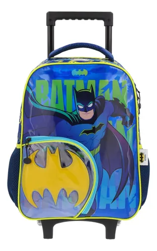 Mochila Rodante Dc Comics Escolar Reforzada Batman Escudo
