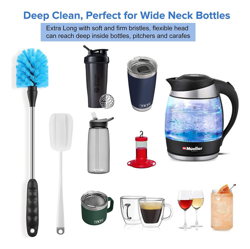 Juego De 5 Cepillos Para Limpiar Botellas, Cepillo De Limpie